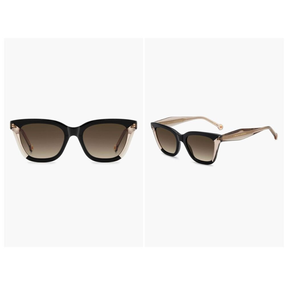 New $210 Women's Carolina Herrera 52mm Cat Eye Sunglasses in Black/Brown